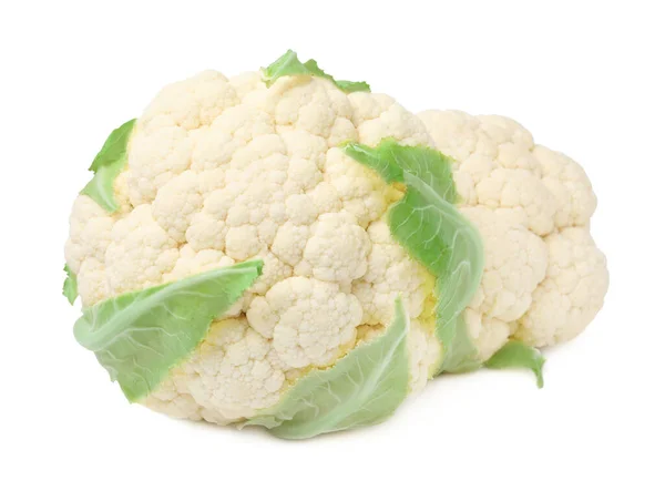 Whole Fresh Raw Cauliflowers White Background — Stock Photo, Image