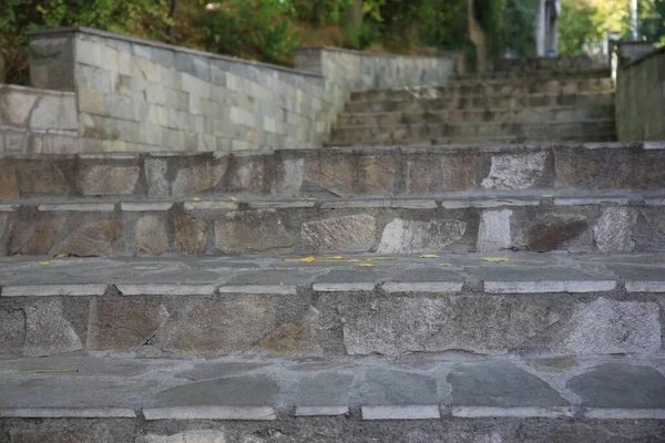 Vista Escadas Pedra Velha Livre Close — Fotografia de Stock