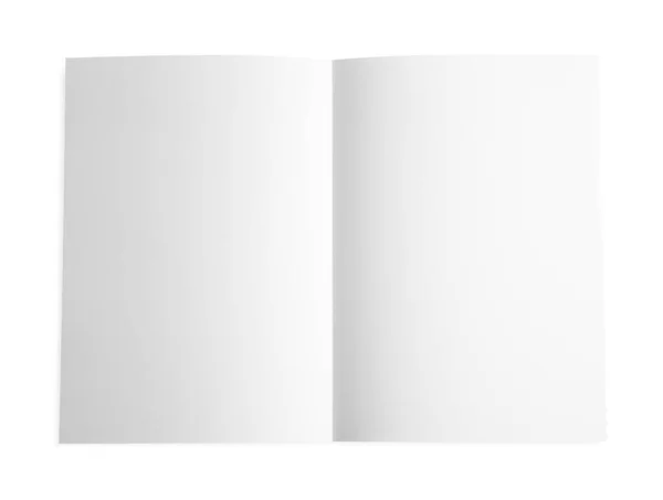 Folha Papel Branco Com Vinco Vista Superior — Fotografia de Stock