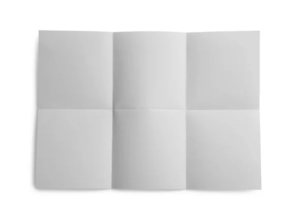 stock image Blank sheet of paper with creases, top view