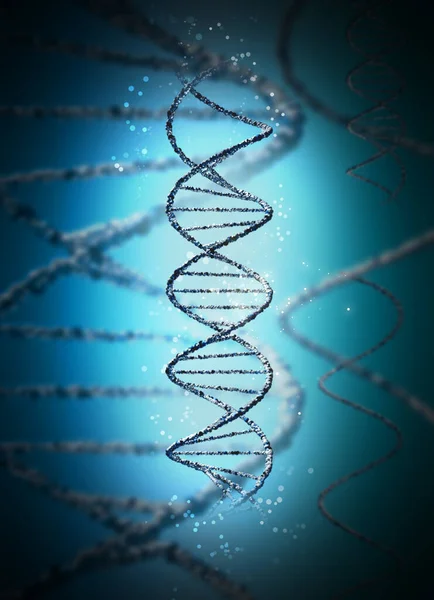 stock image Structure of DNA on color background. Illustration