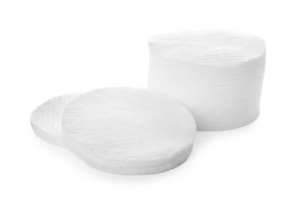 Pile Batuffoli Cotone Sfondo Bianco — Foto Stock