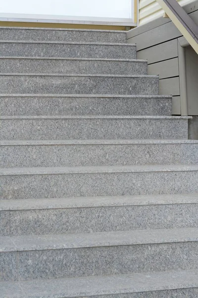 Vue Escalier Gris Vide Extérieur Gros Plan — Photo