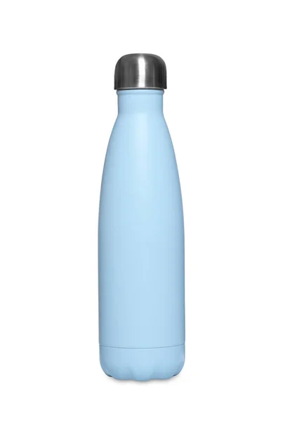 Elegante Botella Termo Cerrada Aislada Blanco —  Fotos de Stock
