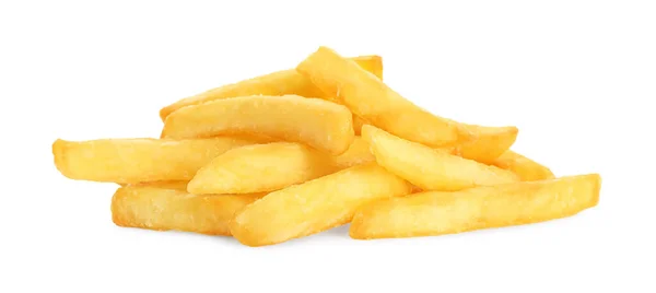Delicious Fresh French Fries White Background — ストック写真
