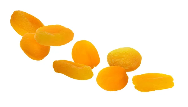 许多美味的干杏仁在白色的背景 条幅设计 — 图库照片