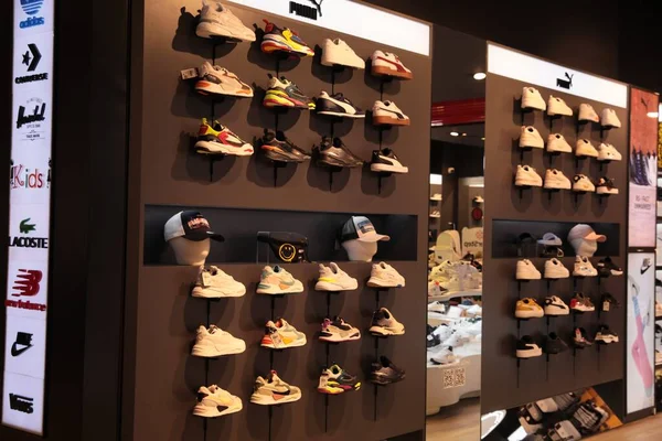 Turkey Trabzon June 2022 Showcase Different Sneakers Puma Brand Multi — 图库照片