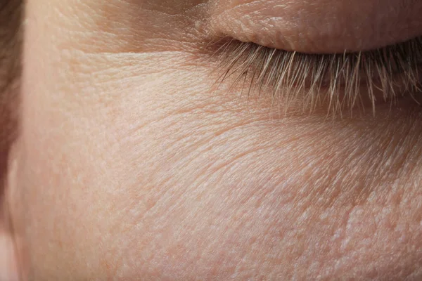 Closeup Άποψη Της Γυναίκας Κανονικό Δέρμα — Φωτογραφία Αρχείου