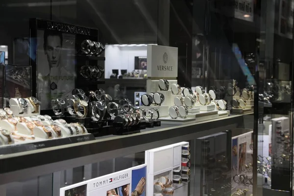 Turkey Trabzon June 2022 Showcase Different Luxury Watch Store — 图库照片