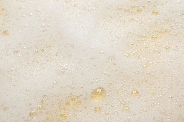 Busa Cuci Putih Pada Latar Belakang Kuning Tampilan Atas — Stok Foto
