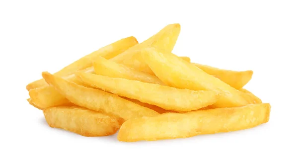 Delicious Fresh French Fries White Background — Stok fotoğraf