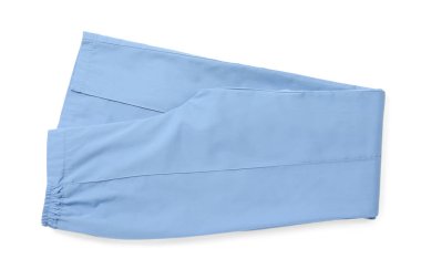 Tıbbi üniforma beyaz, üst görünümde izole.