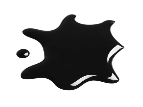 Черная Краска Белом Фоне Вид Сверху — стоковое фото