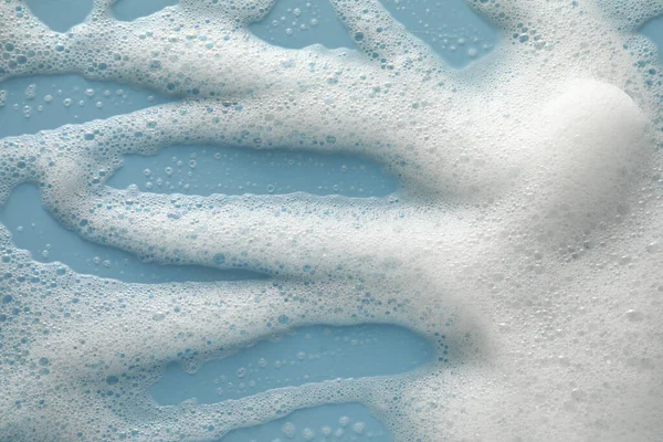 White Washing Foam Color Background Top View — Stock Photo, Image