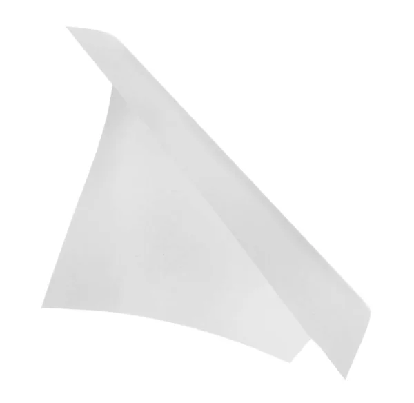 Une Feuille Papier Isolée Sur Blanc — Photo