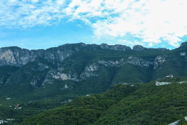 stock image Picturesque view of mountain landscape covered with green forest