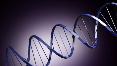 Karanlık arka planda DNA yapısı. Görüntü