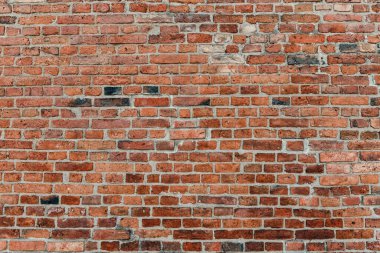 Arkaplan olarak kırmızı tuğlalardan yapılmış duvar