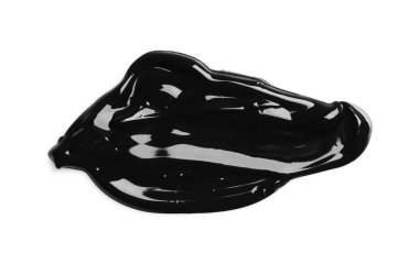 Beyaz arkaplanda siyah parlak boya örneği