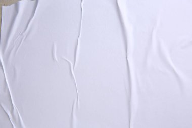 Beyaz buruşmuş kağıdın dokusu, yakın görünüm