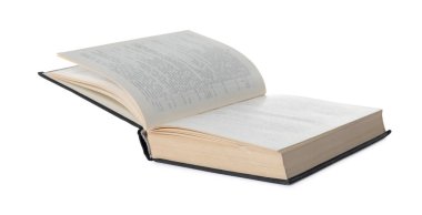 Beyazda izole edilmiş eski ciltli kitabı aç