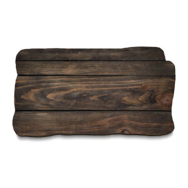 Boş tahta tahta beyaz üzerine izole edilmiş. Tasarım için model