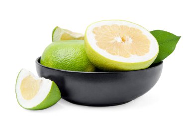 Lezzetli bir bütün ve beyazda izole edilmiş tatlılar.