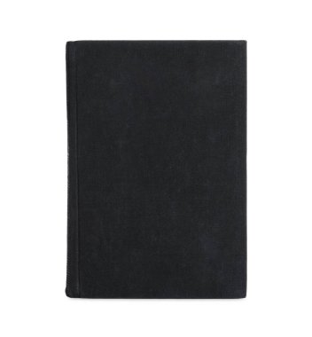 Kapanmış eski ciltli kitap beyaza izole edilmiş