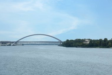 Beautiful view of modern bridge over river