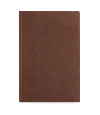 Kapanmış eski ciltli kitap beyaza izole edilmiş