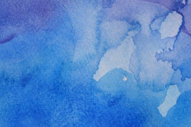 Soyut mavi suluboya resim arkaplan olarak, üst görünüm