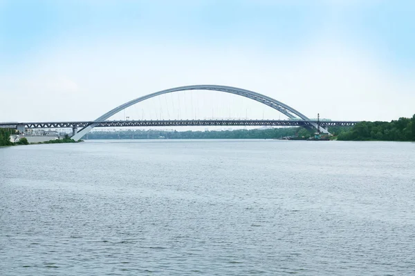 Beautiful View Modern Bridge River — Stok fotoğraf