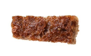 Beyazda izole edilmiş lezzetli bir gevrek rusk.