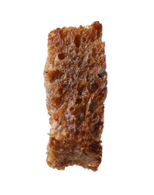 Beyazda izole edilmiş lezzetli bir gevrek rusk.