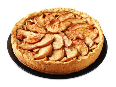 Taze, lezzetli, beyaz elmalı turta.