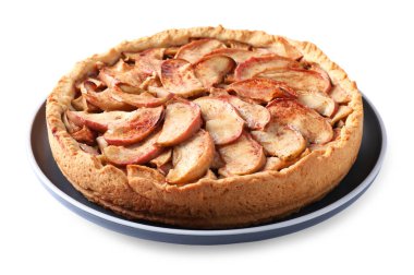 Taze, lezzetli, beyaz elmalı turta.