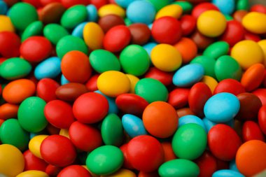 Tasty colorful candies as background, closeup view