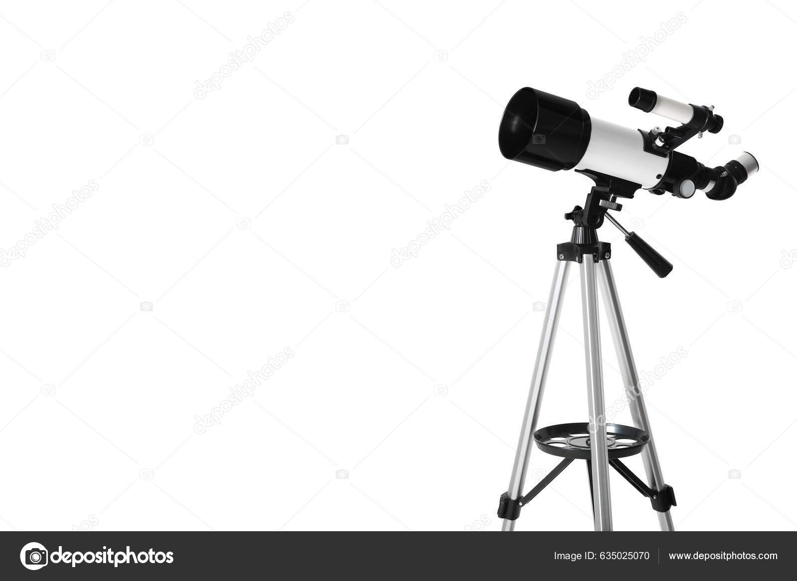 Τρίποδο Σύγχρονο Τηλεσκόπιο Λευκό Φόντο — Φωτογραφία Αρχείου © NewAfrica  #635025070