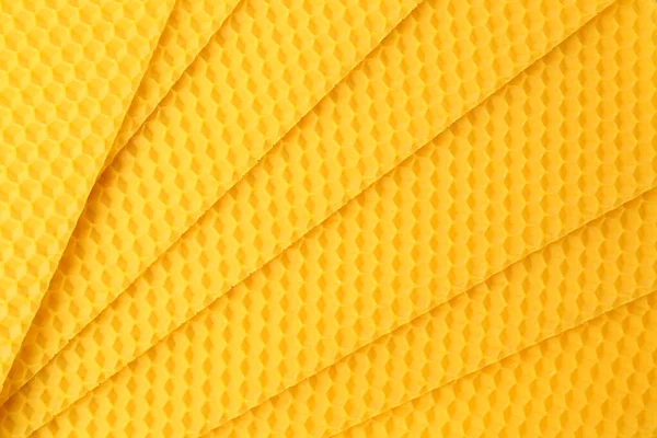 Natural Beeswax Sheets Background Top View — Fotografia de Stock