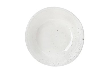 Boş temiz seramik kase beyaz, üst görünümde izole