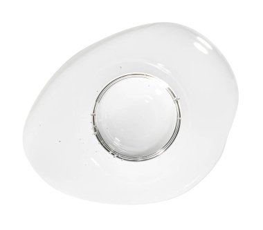 Drop of clear facial gel on white background