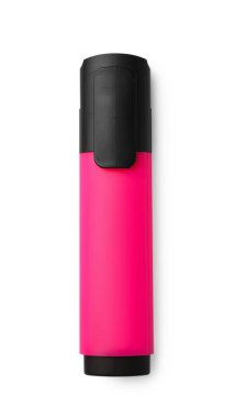 Bright pink marker isolated on white, top view