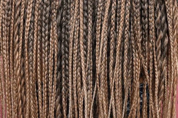 Many African Braids Background Closeup View — Photo