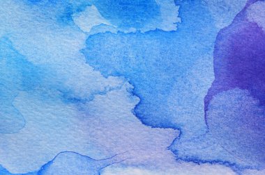 Soyut mavi suluboya resim arkaplan olarak, üst görünüm