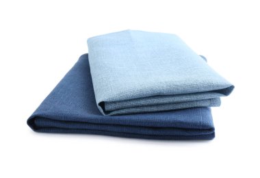 Fabric napkins for table setting isolated on white