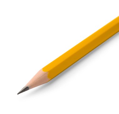 Graphite pencil isolated on white. School stationery