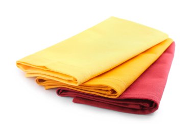 Fabric napkins for table setting isolated on white