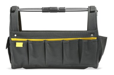 Empty plastic box for tools isolated on white