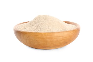 Buğday unu beyaz izole kase