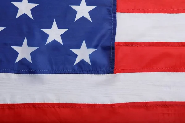 American flag as background, top view. National symbol of USA